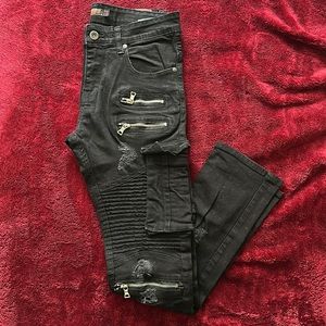 Black, Denim, Jeans, Men’s, Zippers